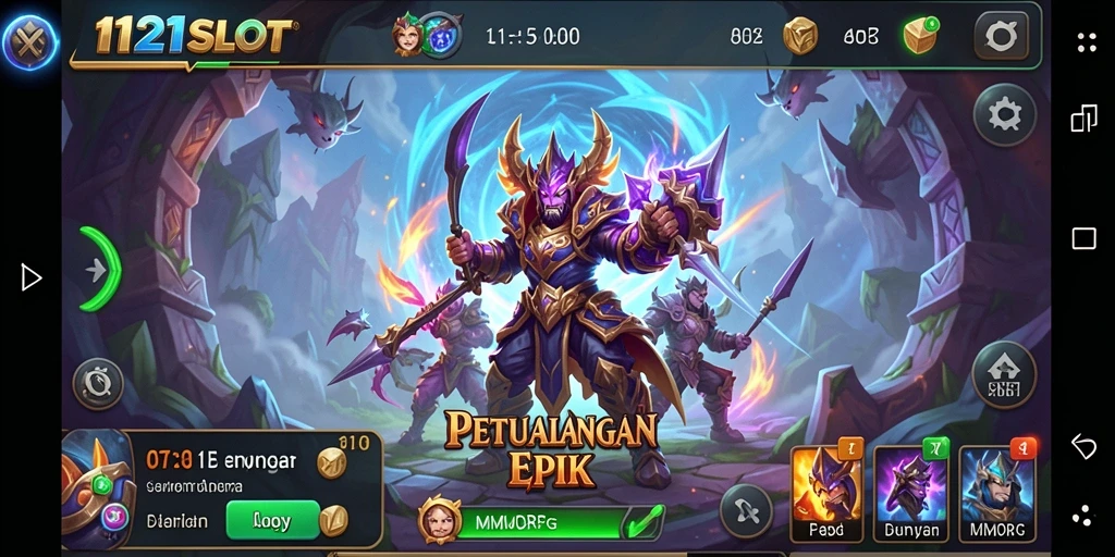Tampilan gameplay mendebarkan di dunia 1121SLOT MMORPG.
