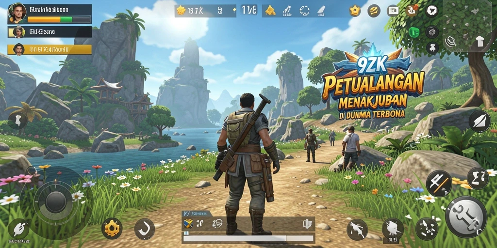 Screenshot gameplay dari 9ZK menampilkan petualangan seru.