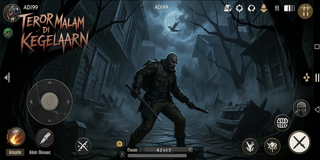 Tangkapan layar menampilkan pengalaman gameplay mengerikan di ADI99.