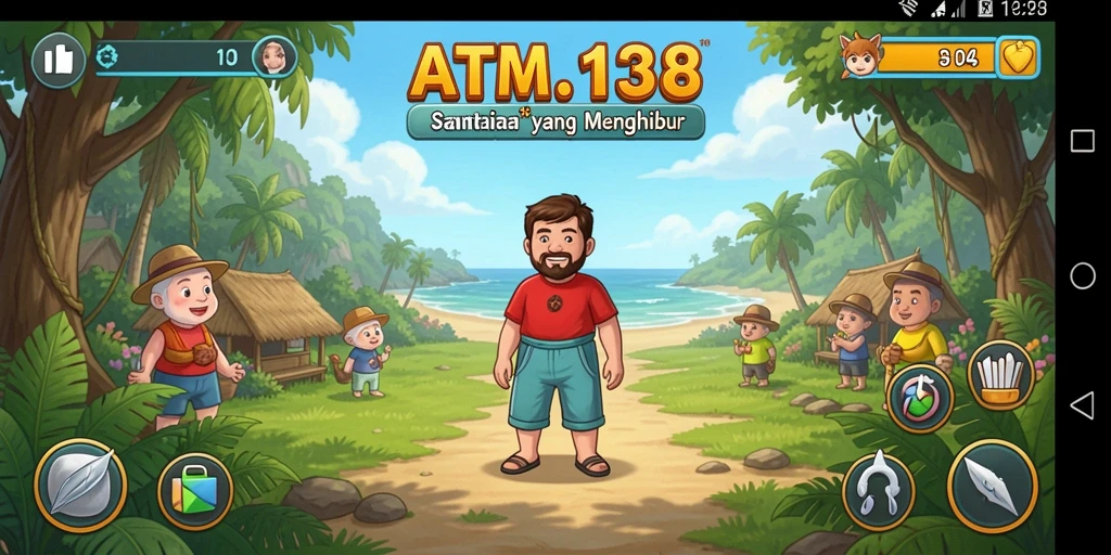 Screenshot utama gameplay ATM138 yang menyenangkan dan santai.