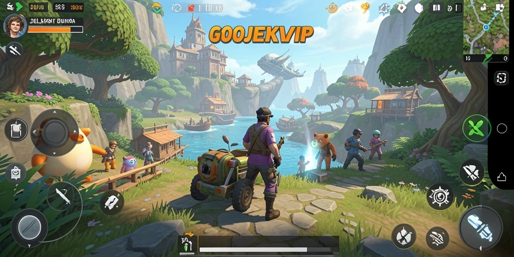 Tampilan gameplay Open World yang menakjubkan dalam GOJEKVIP.