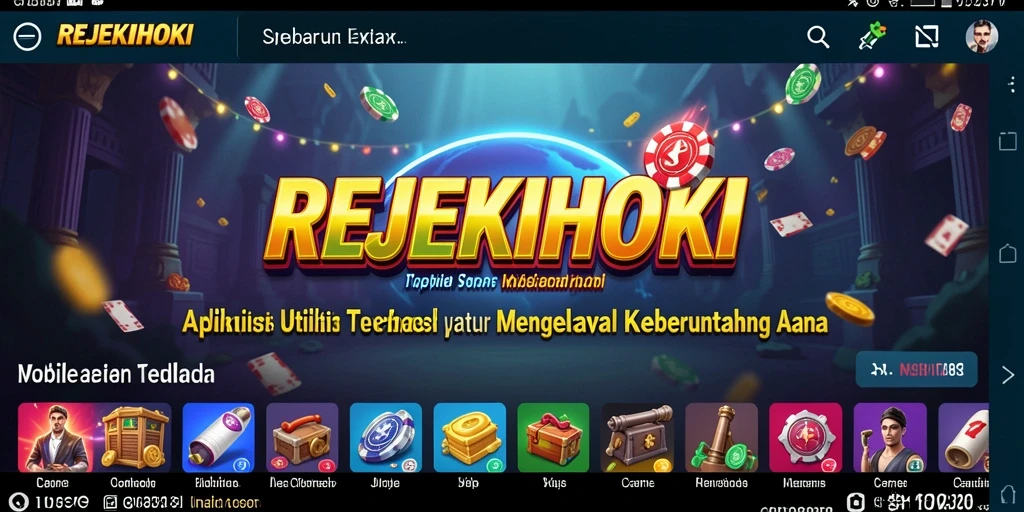 Tampilan aplikasi REJEKIHOKI yang menarik dan informatif.